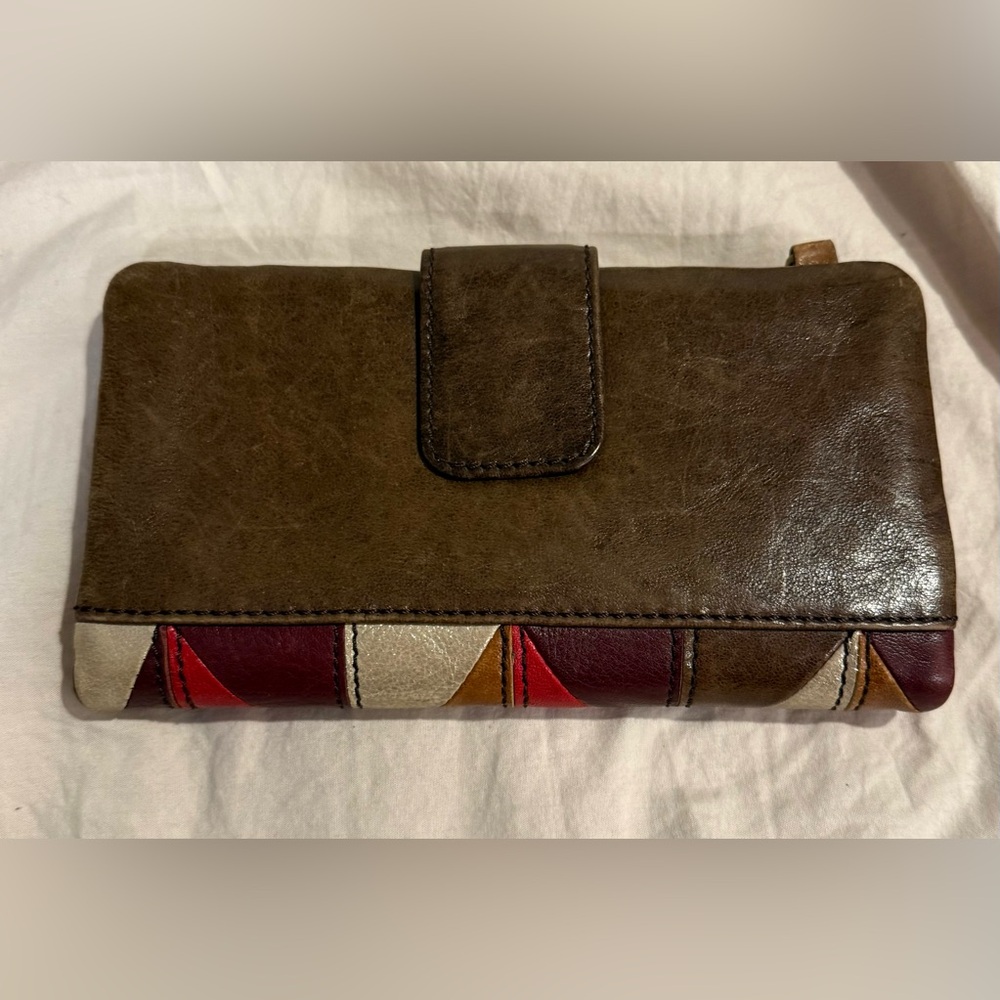 Fossil Emory Patchwork Multicolor Leather Wallet … - image 2